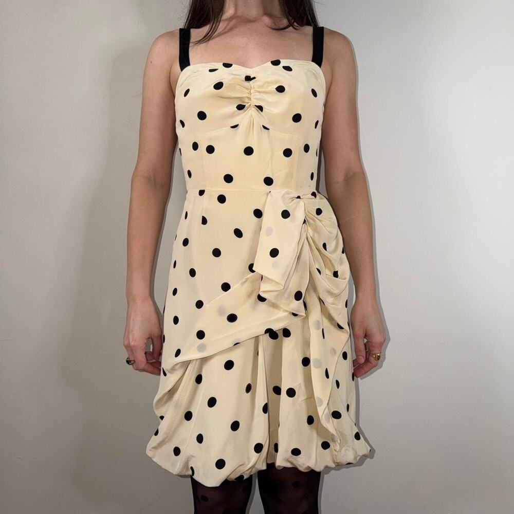 Marc by Marc Jacobs Silk Polka Dot Bubble Hem Dress Size 2 - Picture 2 of 8